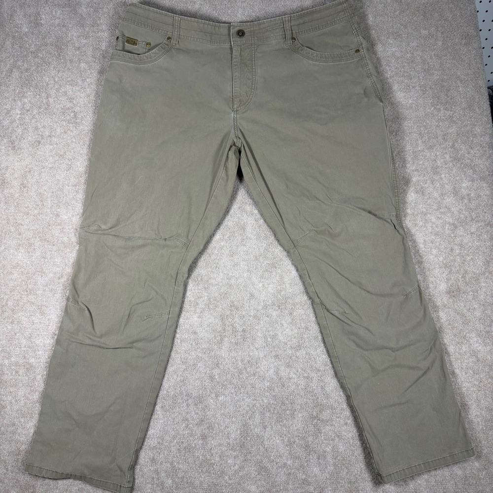 Kuhl Revolvr Men Size 42X30 Pants Patina Dye Khaki Green Hiking Climbing Outdoor